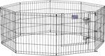 MidWest Homes for Pets 24-Inch Exercise Pen, for Indoor and Outdoor Use, 16 Sq Feet of Play, Single Door Folding Dog Pen, with Large Door Opening & Secure Latch, Easy to Set Up, Foldable Dog Playpen - Image 2