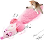Migipaws Automatic Cat Toys, Plush Cat Mouse Toy, Interactive Toy for Indoor Cats, Smart Moving Kitten Toy, Rechargeable (Pink) - Image 2