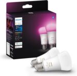 Philips Hue Smart 60W A19 LED Bulb - White and Color Ambiance Color-Changing Light - 2 Pack - 800LM - E26 - Indoor - Control with Hue App - Works with Alexa, Google Assistant and Apple Homekit - Image 2