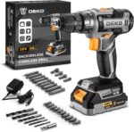 Power Drill Cordless: DEKOPRO Cordless Drill 20V Electric Power Drills Set Tool Drills Cord-less Set with Battery and Charger - Image 2