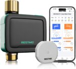 RESTMO Brass Inlet & Outlet Smart Sprinkler Hose Timer with Flow Meter, Water Timer for Garden Hose with APP Remote Control (RF Hub & 2.4GHz WiFi Connection), Automatic Drip Irrigation System for Lawn - Image 2