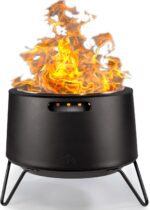 Smokeless Fire Pit 20-Inch – Portable Outdoor Wood Burning Fire Pit for Patio, Backyard & Camping, Stainless Steel, Removable Ash Pan, Stand & Cover – TIKI Social Fire Pit - Image 2