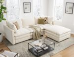 Txtin's Cloud Couches for Living Room L Shaped Sectional Couch with Ottoman Deep Plush 4 Seats Sofa Modern Sofa for Apartment - Image 2