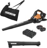 WORX Cordless Leaf Blower, 3 in 1 Blowers for Lawn Care with Leaf Vacuum & Leaf Mulcher, Electric Blower with Brushless Motor & 2 Speed Control, 2 × 4.0 Ah Batteries & Charger Included, WG583 - Image 2