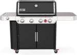 Weber Genesis E-435 Liquid Propane Gas Grill for Outdoor Cooking, 4 Burners and 1 Side Burner, Black – Porcelain-Enameled Cast-Iron Grates, PureBlu Burners & Sear Zone - Image 2
