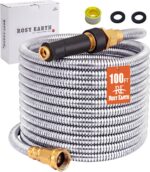 100 FT Garden Hose Expandable - 304 Stainless Steel Water Hose 100 FT - Heavy Duty Flexible Kink Free Hose, no Bite - Image 2