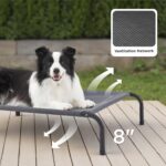 Bedsure Outdoor Elevated Cooling Dog Bed Large Sized Dog, 49in Grey | Portable Raised Camping Pet Cot Hammock,Breathable Teslin Mesh,Weather Resistant,For Large Pets Up to 85 lbs,Easy to Assemble - Image 3