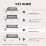 Bedsure Outdoor Elevated Cooling Dog Bed Large Sized Dog, 49in Grey | Portable Raised Camping Pet Cot Hammock,Breathable Teslin Mesh,Weather Resistant,For Large Pets Up to 85 lbs,Easy to Assemble - Image 6