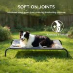 Bedsure Outdoor Elevated Cooling Dog Bed Large Sized Dog, 49in Grey | Portable Raised Camping Pet Cot Hammock,Breathable Teslin Mesh,Weather Resistant,For Large Pets Up to 85 lbs,Easy to Assemble - Image 8