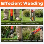 Weed Puller Tool, 21V Powerful Garden Tools Electric Weeder Tool, Orange | Weed Remover Tool with 2.0Ah Battery and Charger, 3-Claw Steel Head for Smooth Weeding, Ideal Gifts for Men Women Mom Dad - Image 6