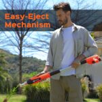 Weed Puller Tool, 21V Powerful Garden Tools Electric Weeder Tool, Orange | Weed Remover Tool with 2.0Ah Battery and Charger, 3-Claw Steel Head for Smooth Weeding, Ideal Gifts for Men Women Mom Dad - Image 7