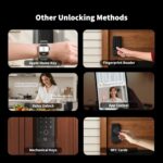 Aqara UWB Smart Lock U400, Apple Home Key, Fingerprint Deadbolt, Black | Matter Over Thread, Rechargeable Battery, Keyless Entry Deadbolt, Supports HomeKit, Alexa, Google, Home Assistant - Image 4
