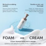 PERFECT ONE Bubble Cream Face Wash, Gentle Foaming Cleanser, 7.1 fl oz | Japanese Skincare with Ultra-Fine Microbubbles, Removes Makeup While Cleansing, Gentle for All Skin Types - Image 4