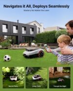 Segway Navimow i215 LiDAR Robot Lawn Mower, Wire Free Robotic Lawn Mower for 0.37 Acre, LiDAR & Vision Dual Fusion, Auto Mapping, Off-Road Wheels for 45% Slopes, Quiet 59 dB(A) Mowing - Image 5