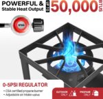30QT & 10QT Outdoor Fryer | Turkey Fryer | Seafood Boil Pot | Cover & Skimmer Included | 50,000BTU Propane Burner | Aluminum Deep Fryer Pot with Basket | Crab, Seafood & Crawfish Boiler - Image 3