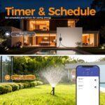 TESSAN Outdoor Smart Plug Waterproof, 2.4GHz WiFi Only | 15A/1875W Heavy Duty, 3 Individual Sockets, Compatible with Alexa Google Home, Remote Control Timer - Image 6