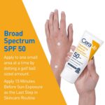 CeraVe Hydrating Mineral Sunscreen SPF 50 Face Sunscreen, Travel Size 2.5oz | Face Sunscreen with Zinc Oxide, Titanium Dioxide, Hyaluronic Acid, & Niacinamide For Broad Spectrum Protection - Image 6