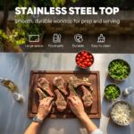 Feasto Modular Outdoor Kitchen Island with Storage and Stainless Steel Top | Stainless Steel Top for BBQ Food Prep, Storage Cabinet for Supplies, Modular Design for Outdoor Kitchen - Image 5