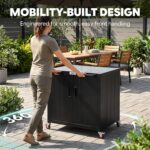 Feasto Modular Outdoor Kitchen Island with Storage and Stainless Steel Top | Stainless Steel Top for BBQ Food Prep, Storage Cabinet for Supplies, Modular Design for Outdoor Kitchen - Image 8