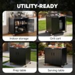 Feasto Modular Outdoor Kitchen Island with Storage and Stainless Steel Top | Stainless Steel Top for BBQ Food Prep, Storage Cabinet for Supplies, Modular Design for Outdoor Kitchen - Image 9