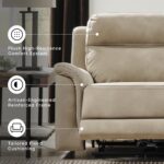 Signature Design by Ashley Power Reclining Sofa, Living Room Couch, Sand | Sand spill-resistant easy-to-clean water-resistant performance fabric, Power headrest, Zero-draw USB, Next-Gen Durapella - Image 6