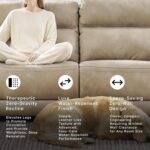 Signature Design by Ashley Power Reclining Sofa, Living Room Couch, Sand | Sand spill-resistant easy-to-clean water-resistant performance fabric, Power headrest, Zero-draw USB, Next-Gen Durapella - Image 7