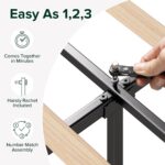 Zinus Maya Upholstered Bed Frame with Asymmetric Headboard, Queen | Durable Wooden Slats, Sturdy Framework, Noise Free Sleep, No Box Spring Needed, Easy Assembly, Eco Friendly Packaging - Image 7