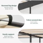 Zinus Maya Upholstered Bed Frame with Asymmetric Headboard, Queen | Durable Wooden Slats, Sturdy Framework, Noise Free Sleep, No Box Spring Needed, Easy Assembly, Eco Friendly Packaging - Image 8