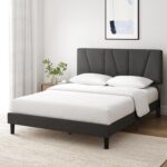 Zinus Maya Upholstered Bed Frame with Asymmetric Headboard, Queen | Durable Wooden Slats, Sturdy Framework, Noise Free Sleep, No Box Spring Needed, Easy Assembly, Eco Friendly Packaging - Image 11