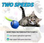 Interactive Cat Toy Ball - Automatic Interactive Cat Toys for Indoor Cats to Keep Them Busy, 2026 New Rechargeable 2 Speeds Enrichment Toys with 2 Tails, Smart Rolling Toy for Small/Medium/Large Cats - Image 5