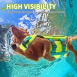 Dog Life Jacket, Good Visibility Pet Swimming Vest for Boating L | Dog Life Vest Reflective Stripes and Rescue Handle, Adjustable High Flotation Puppy Swim Vest for Small Medium and Large Dogs - Image 4
