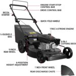 PowerSmart 22-Inch 170cc Self Propelled Gas Lawn Mower | 4-Cycle Engine, Self-Propelled Rear-Wheel-Drive, 3-in-1 Mulch/Bag/Side-Discharge, 6 Height Adjustment - Image 9