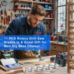 11 PCS Rotary Drill Saw Blades: 6 PCS Mini Circular Saw Blades with 2 PCS 1/4" Hex Shank, 1/8" & 1/4" Round Shanks+ Screwdriver, HSS Small Cutting Discs for Drills Rotary Tools, Inside PVC Pipe Cutter - Image 4