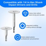 11 PCS Rotary Drill Saw Blades: 6 PCS Mini Circular Saw Blades with 2 PCS 1/4" Hex Shank, 1/8" & 1/4" Round Shanks+ Screwdriver, HSS Small Cutting Discs for Drills Rotary Tools, Inside PVC Pipe Cutter - Image 5