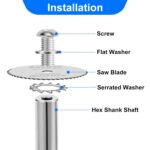 11 PCS Rotary Drill Saw Blades: 6 PCS Mini Circular Saw Blades with 2 PCS 1/4" Hex Shank, 1/8" & 1/4" Round Shanks+ Screwdriver, HSS Small Cutting Discs for Drills Rotary Tools, Inside PVC Pipe Cutter - Image 6