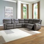 Signature Design by Ashley 6-Piece Power Reclining Sectional Couch, Slate | Zero wall recliner, Zero gravity recliner, L-shaped couch, Polyester and PU blend, Next-Gen Durapella - Image 3