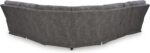 Signature Design by Ashley 6-Piece Power Reclining Sectional Couch, Slate | Zero wall recliner, Zero gravity recliner, L-shaped couch, Polyester and PU blend, Next-Gen Durapella - Image 9