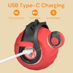 Interactive Cat Toys with Bird Sounds & 3 Speed Modes for Indoor Cats Play | Bird Sounds, 3 Speed Modes, Rechargeable Automatic Rolling, 3 Tails, Fast Charging Ball, For Indoor Cats on Hard Floor Carpet - Image 4