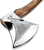 32.6 Inch Professional Wood Splitting Axe, Wood Chopping Axe with Hickory Wood Handle and Leather Sheath, Felling Ax, Sporting Axes, Racing Axes for Timbersports - Head 6 lbs - Image 4