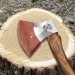 32.6 Inch Professional Wood Splitting Axe, Wood Chopping Axe with Hickory Wood Handle and Leather Sheath, Felling Ax, Sporting Axes, Racing Axes for Timbersports - Head 6 lbs - Image 5