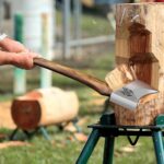 32.6 Inch Professional Wood Splitting Axe, Wood Chopping Axe with Hickory Wood Handle and Leather Sheath, Felling Ax, Sporting Axes, Racing Axes for Timbersports - Head 6 lbs - Image 7
