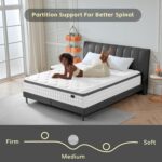 Queen Mattress, 12 Inch Hybrid Queen Size Mattress - Memory Foam & Individually Pocket Coils Springs | Pressure Relief | Motion Isolation, Edge Support | CertiPUR-US Certified | Medium Firm - Image 6