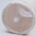 Luxurious Cat Tunnel,43" Straight Cat Tunnel Toys with Balls for Indoor,Collapsible Peekaboo Cave for Kitten （White Stripe） - Image 5