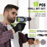 WORKPRO Power Drill Bit Set with Tool Box, 8V Cordless Drill Driver | Cordless Screwdriver Kit, 21pcs Accessories, 3/8" Keyless Chuck, 2.0Ah Battery, Portable for DIY - Image 7