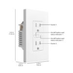 Amazon Basics Smart In-Wall Outlet, Works with Alexa Only, Individually Controlled Outlets, Voice Control, WiFi, 15 Amps, 2.4 GHz, No Hub Required, White - Image 4