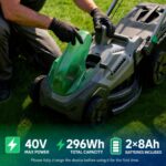 21" 40V Max Brushless Cordless Electric Push Lawn Mower | Includes two 20V Max 8.0Ah batteries and charger; 296Wh total rated energy and 3-in-1 mowing for medium-to-large yards. - Image 3