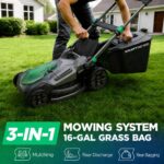 21" 40V Max Brushless Cordless Electric Push Lawn Mower | Includes two 20V Max 8.0Ah batteries and charger; 296Wh total rated energy and 3-in-1 mowing for medium-to-large yards. - Image 6