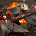 REDCAMP Folding Campfire Grill Heavy Duty Steel Grate, Portable Camp Fire Cooking Racks for Over Fire Pit - Image 8