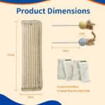 (2-Pack) Yesibeike Refillable Catnip Kicker Toy Kits, Washable Sisal Cover, 60g Catnip Pouch Each, Two Sisal Balls, Side Holes for DIY Teasers, Reinforced Stitching, Natural Odor Free Materials - Image 7