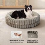 BALANCE Luxury Donut Dog Bed, 36 Inches Round Dog Beds Large Sized Dogs Washable, Orthopedic Calming Dogs Bed for Pets with Anti-Slip Bottom, Oatmeal - Image 5
